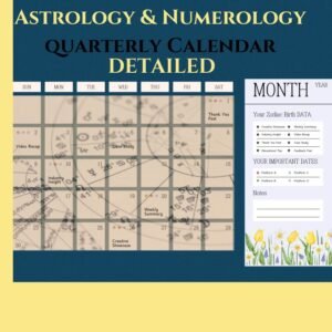 Detailed astrology calendar with ORACLE Psychic reading